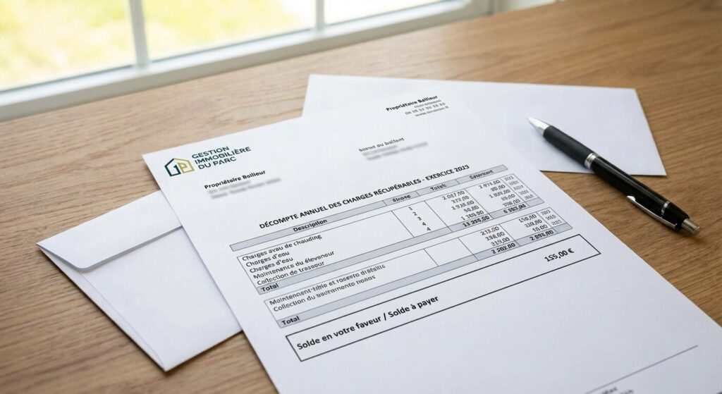 Charges locatives non mentionnées au bail : Le locataire doit-il payer ? 3 Décompte annuel des charges récupérables envoyé par un propriétaire bailleur