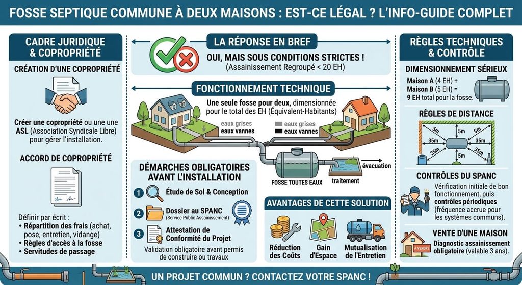 Fosse septique commune à deux maisons : est-ce légal ? 3